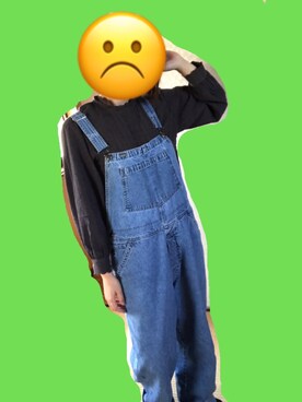 「Panamaboy（パナマボーイ）のアイテム（オールインワン・サロペット）」を使った、けろっぴさん（レディース・163cm）の秋コーディネート