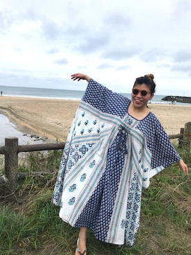 「freada」｜「アイテム（ワンピース/ドレス）」を使った、SAGAWAさん（レディース・157cm）の夏コーディネート