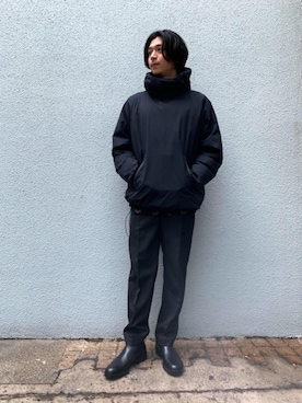 「ADS（エーディーエス）のアイテム」を使った、武藤 誠さん（メンズ・175cm）の冬コーディネート