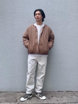 「ADS（エーディーエス）のアイテム」を使った、武藤 誠さん（メンズ・175cm）の冬コーディネート