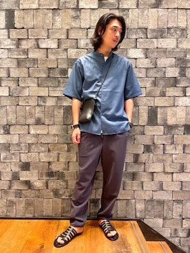 「ITTI（イッチ）のアイテム（アクセサリー）」を使った、武藤 誠さん（メンズ・175cm）の夏コーディネート