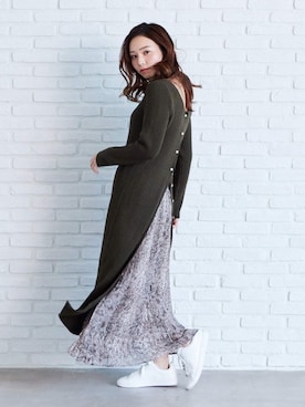 「Two Faces（トゥーフェイシーズ）のアイテム（ワンピース/ドレス）」を使った、KASUMINさん（レディース・156cm）の冬コーディネート
