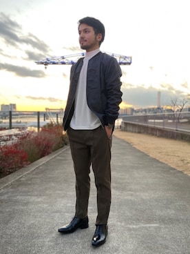 「きれいめコーディネート」｜nano・universe ららぽーと豊洲 Mensさん（メンズ・174cm）の冬コーディネート
