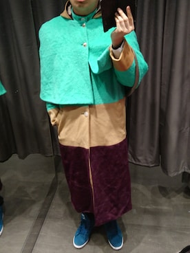 「outfit」｜「アイテム（ピーコート）」を使った、Dasabala Limさん（メンズ・185cm）の冬コーディネート