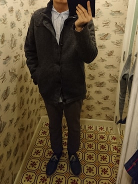 「Lafuma（ラフマ）のアイテム」を使った、Dasabala Limさん（メンズ・185cm）の冬コーディネート