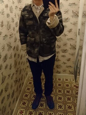 「AIGLE（エーグル）のアイテム（その他アウター）」を使った、Dasabala Limさん（メンズ・185cm）の冬コーディネート
