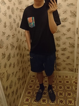 「double dog（ダブルドッグ）のアイテム（トップス）」を使った、Dasabala Limさん（メンズ・185cm）の夏コーディネート