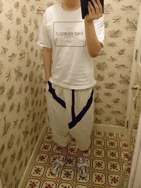 「アイテム（スリッポン、その他）」を使った、Dasabala Limさん（メンズ・185cm）の夏コーディネート