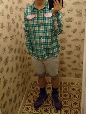 「Dustyのアイテム」を使った、Dasabala Limさん（メンズ・185cm）の秋コーディネート