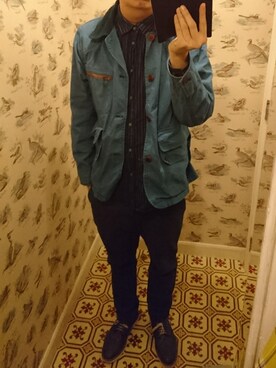 「AIGLE（エーグル）のアイテム（その他アウター）」を使った、Dasabala Limさん（メンズ・185cm）の秋コーディネート