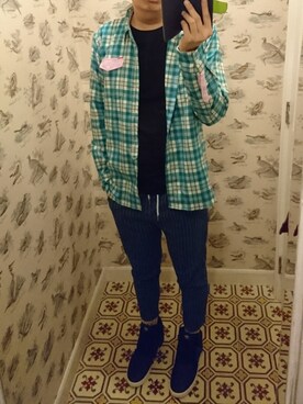 「Dustyのアイテム」を使った、Dasabala Limさん（メンズ・185cm）の春コーディネート