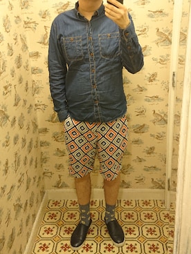 「AIGLE（エーグル）のアイテム（トップス）」を使った、Dasabala Limさん（メンズ・185cm）の夏コーディネート