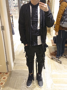 「Y-3（ワイスリー）のアイテム（ナイロンジャケット）」を使った、Dasabala Limさん（メンズ・185cm）の秋コーディネート