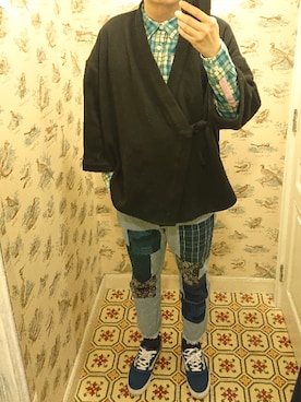 「asos（エイソス）のアイテム（その他アウター）」を使った、Dasabala Limさん（メンズ・185cm）の冬コーディネート