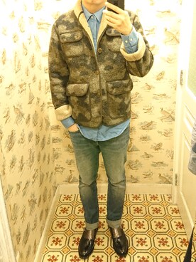 「AIGLE（エーグル）のアイテム（その他アウター）」を使った、Dasabala Limさん（メンズ・185cm）の冬コーディネート