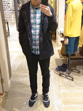 「AIGLE（エーグル）のアイテム（ジャケット/アウター）」を使った、Dasabala Limさん（メンズ・185cm）の春コーディネート