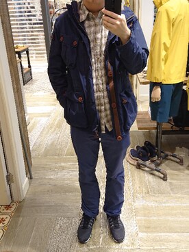 「AIGLE（エーグル）のアイテム（ジャケット/アウター）」を使った、Dasabala Limさん（メンズ・185cm）の春コーディネート
