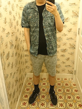 「Bossini（ボッシーニ）のアイテム」を使った、Dasabala Limさん（メンズ・185cm）の夏コーディネート