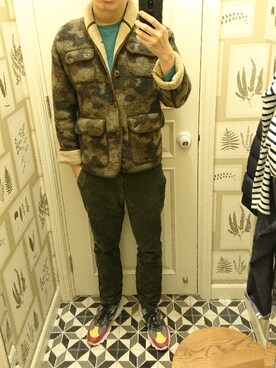 「AIGLE（エーグル）のアイテム（その他アウター）」を使った、Dasabala Limさん（メンズ・185cm）の冬コーディネート