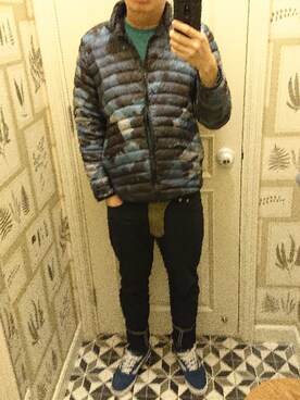 「AIGLE（エーグル）のアイテム（ジャケット/アウター）」を使った、Dasabala Limさん（メンズ・185cm）の冬コーディネート