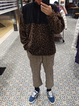 「men」｜「アイテム（スウェット）」を使った、Dasabala Limさん（メンズ・185cm）の冬コーディネート