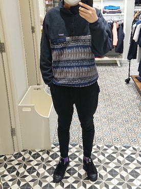 「men」｜「アイテム（スウェット）」を使った、Dasabala Limさん（メンズ・185cm）の冬コーディネート