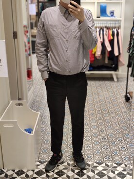 「G2000 （ジートゥサウザンド）のアイテム」を使った、Dasabala Limさん（メンズ・185cm）の春コーディネート