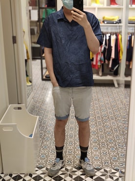 「AIGLE（エーグル）のアイテム（レッグウェア）」を使った、Dasabala Limさん（メンズ・185cm）の夏コーディネート
