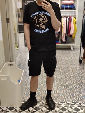 「:CHOCOOLATEのアイテム」を使った、Dasabala Limさん（メンズ・185cm）の秋コーディネート