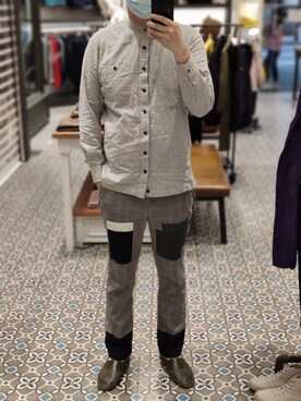「initial（イニシャル）のアイテム」を使った、Dasabala Limさん（メンズ・185cm）の秋コーディネート