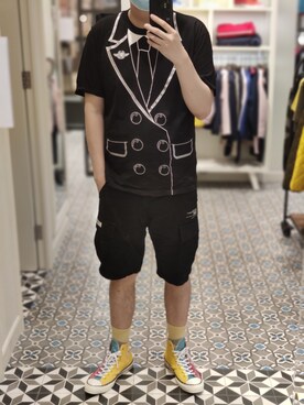 「:CHOCOOLATEのアイテム」を使った、Dasabala Limさん（メンズ・185cm）の秋コーディネート