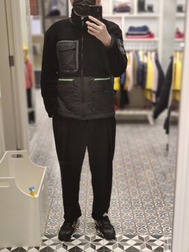 「adidas（アディダス）のアイテム（スタジャン）」を使った、Dasabala Limさん（メンズ・185cm）の冬コーディネート