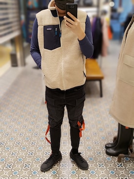 「Balenoのアイテム」を使った、Dasabala Limさん（メンズ・185cm）の冬コーディネート