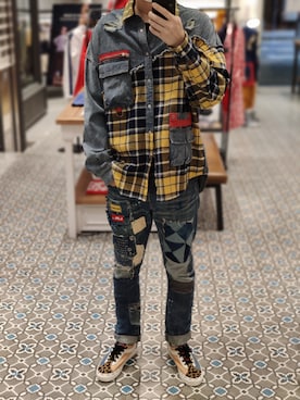 「5cm（ファイブシーエム）のアイテム」を使った、Dasabala Limさん（メンズ・185cm）の春コーディネート