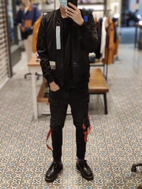 「5cm（ファイブシーエム）のアイテム」を使った、Dasabala Limさん（メンズ・185cm）の春コーディネート