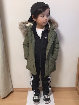 Hさんさん（キッズ・100cm）の冬コーディネート