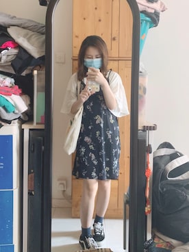 「PULL&BEAR（プルアンドベア）のアイテム（ワンピース/ドレス）」を使った、chaeyounggさん（レディース・153cm）の春コーディネート