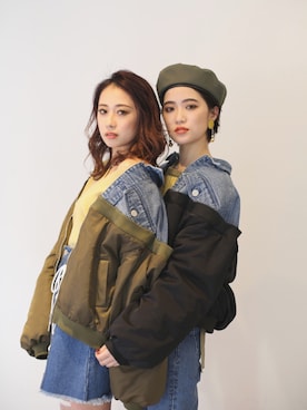 「アイテム（ブルゾン）」を使った、金澤 葵さん（レディース・158cm・20代）の冬コーディネート