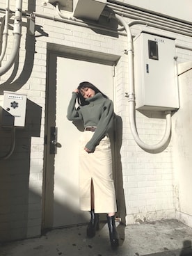 「ペールトーン」｜金澤 葵さん（レディース・158cm）の冬コーディネート