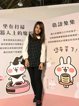 「NET（ネット）のアイテム（パンツ）」を使った、Doraさん（レディース・165cm）の春コーディネート