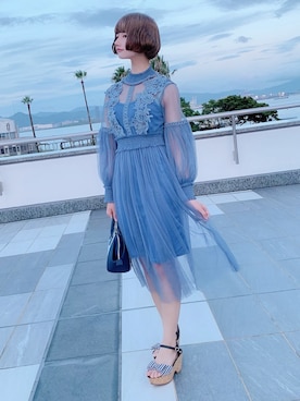 「アイテム（ワンピース/ドレス）」を使った、Saraさん（レディース・158cm・10代）の夏コーディネート