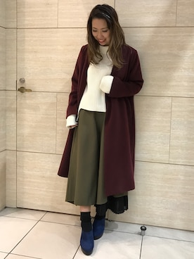 「アイテム（その他アウター）」を使った、あゃさん（レディース・159cm・10代）の冬コーディネート