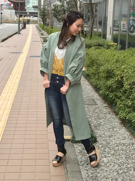 「アイテム（その他アウター）」を使った、あゃさん（レディース・159cm・10代）の春コーディネート