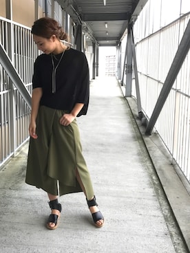 「アイテム（サンダル）」を使った、あゃさん（レディース・159cm・10代）の春コーディネート