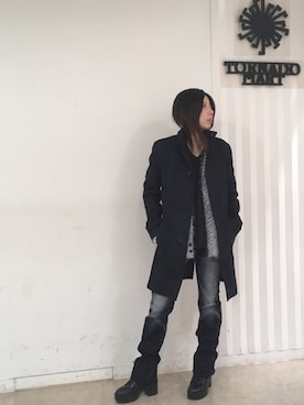「TORNADO MART（トルネードマート）のアイテム（ジャケット/アウター）」を使った、Takahashiさん（レディース・157cm）の冬コーディネート