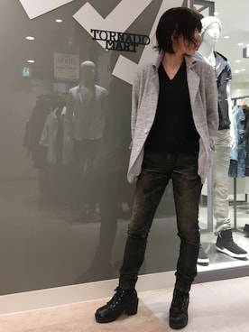 「TORNADO MART（トルネードマート）のアイテム（ジャケット/アウター）」を使った、Takahashiさん（レディース・157cm）の春コーディネート