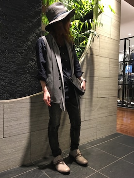 「TORNADO MART（トルネードマート）のアイテム（帽子）」を使った、Takahashiさん（レディース・157cm）の夏コーディネート