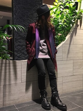 「TORNADO MART（トルネードマート）のアイテム（帽子）」を使った、Takahashiさん（レディース・157cm）の秋コーディネート