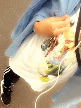 「JOYRICH」｜「アイテム（アナログ腕時計）」を使った、あみ(k･ω･a)さん（レディース・163cm）の夏コーディネート