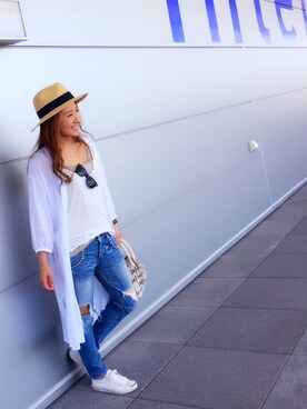 「CONVERSE（コンバース）のCONVERSE コンバース ジャック パーセル / JACK PURCEL（スニーカー）」を使った、yumiさん（レディース・160cm）の夏コーディネート